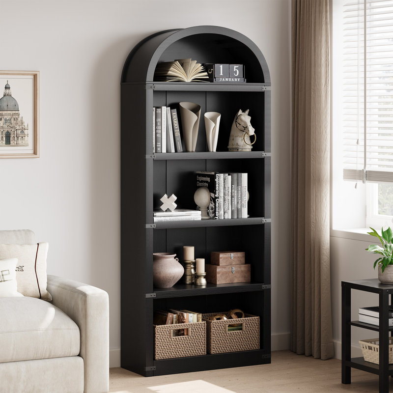 182 H x 76 W Bookcase, 182 cm H x 76 cm W x 30 cm D x, Black