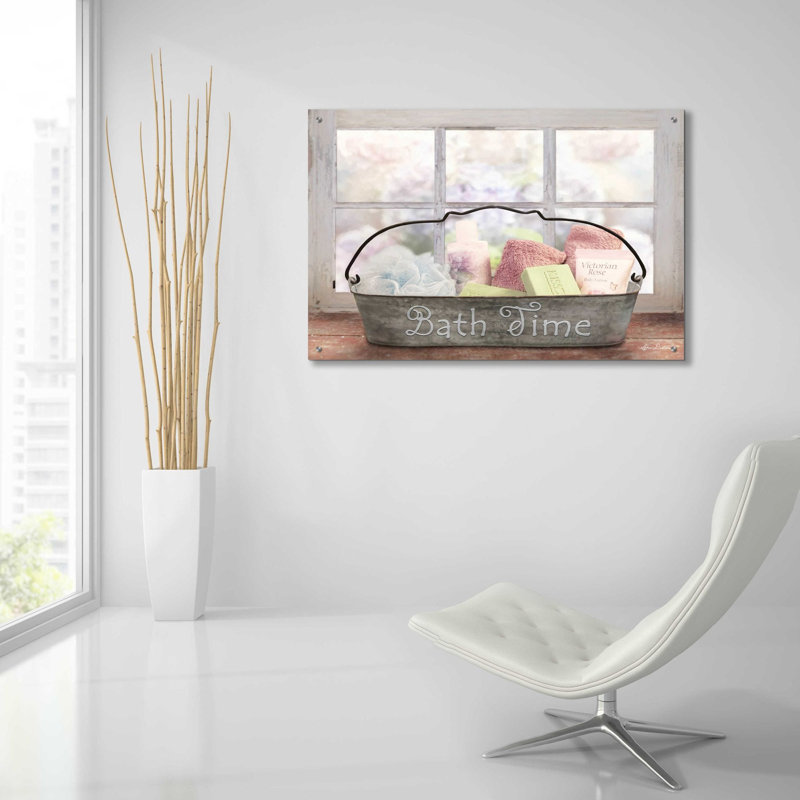 «Bath Time» par Lori Deiter, art mural en verre acrylique, H 24 po x l 36 po x P 0,2 po