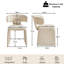 Nordic Style Upholstered Dining Chairs, Curved Back Linen Fabric Side Chairs With Integrated Legs, For Dining Room Kitchen-2109773131-2109804719