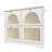 Elegant Mid - Century White Shoe Cabinet With 4 Flip Drawers, 2 Hooks For Hanging Bags, Freestanding In Hallway, Tip , Felt Pads At Bottom, Ideal Hallway Storage Organizer Hooks, Feature, Floor-116339456