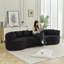 Canapé modulaire incurvé surdimensionné, canapé surdimensionné sans os moderne de 111,5 pouces avec 6 coussins et assise profonde, canapé en chenille de luxe en mousse à mémoire de forme à quatre places, noir-129424757-129424754-129424749