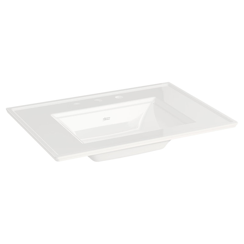 Plateau de meuble-lavabo simple 31 "Town Square S, Blanc, Centres de 8 po