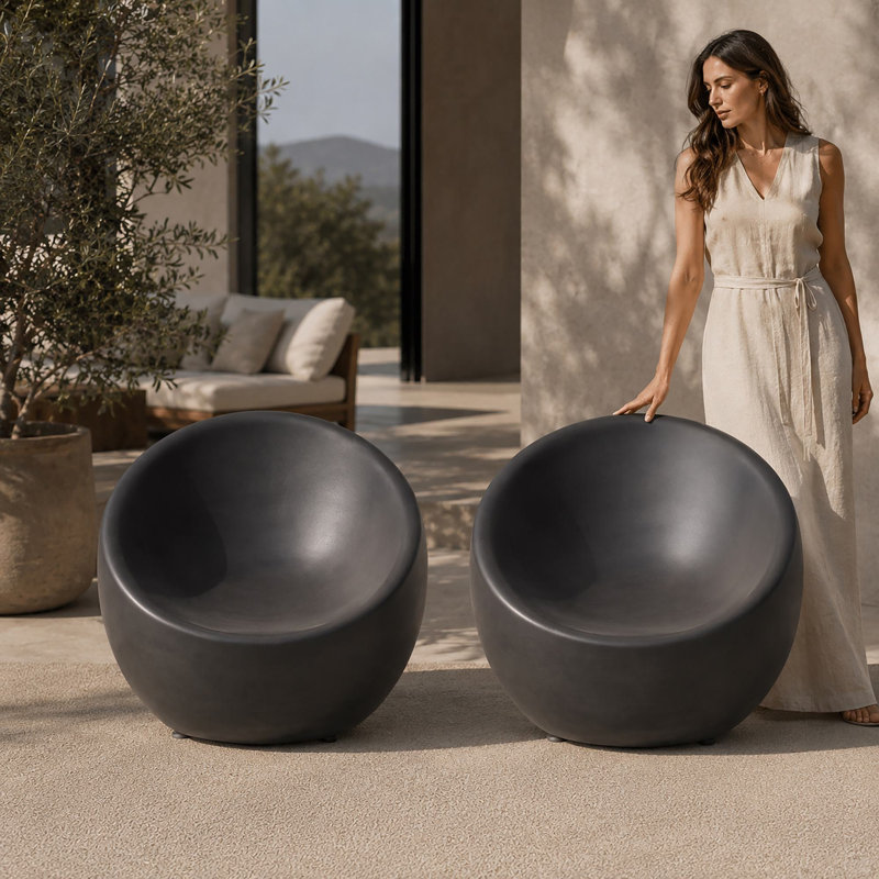 Patio Chair, Dark Gray
