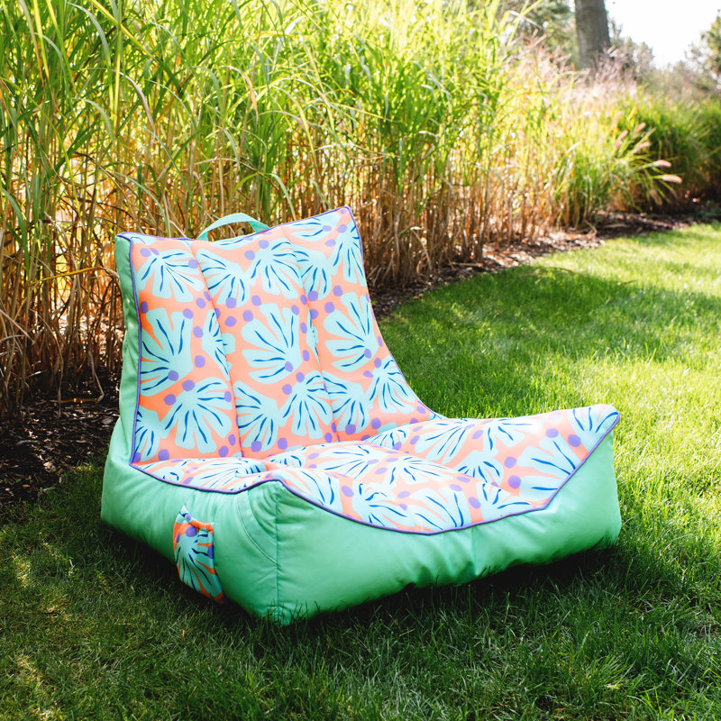 Chaise longue de piscine Big Joe Captain's Float No Gonflage Needed, Doux coquillages pêche