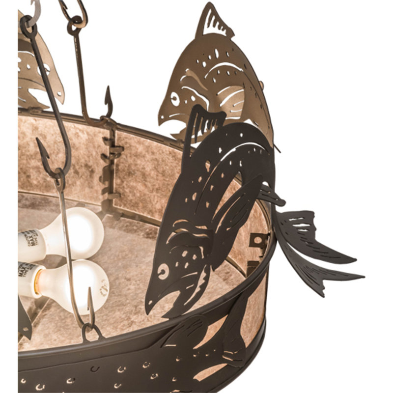 Luminaire suspendu en bronze 6 lumières Gerling