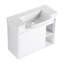 Meuble-lavabo mural avec lavabo en céramique et porte à fermeture en douceur-130549213-130549214