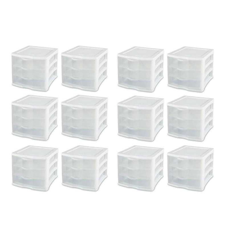 Portable 3 Drawer Storage Chest