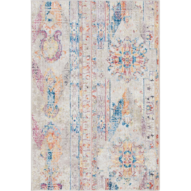 Geometric Indoor Rug, Rectangle 5' x 8'