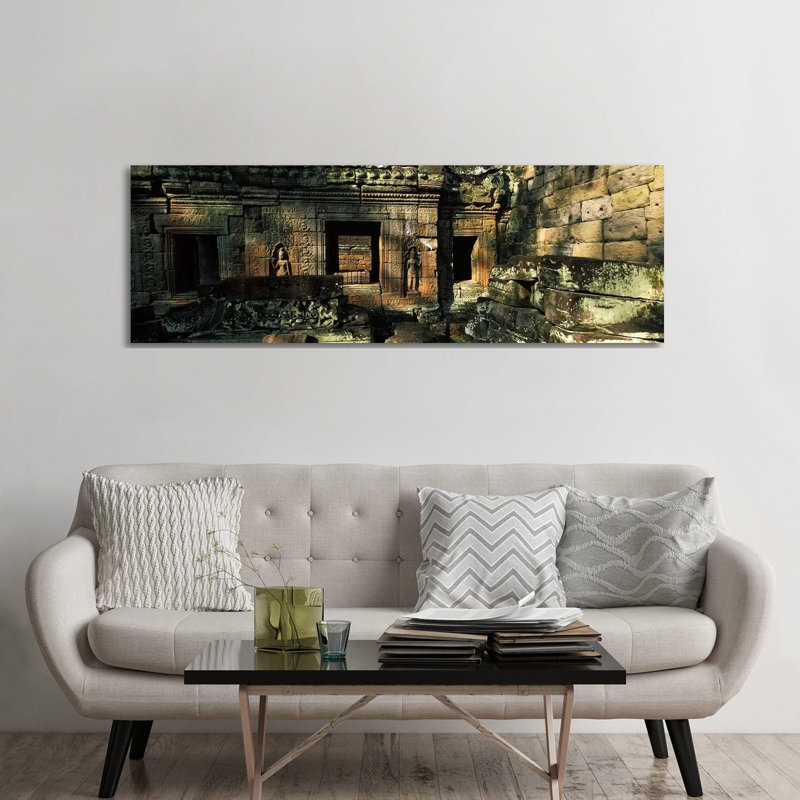 Ruins Of A Temple, Preah Khan, Angkor, Cambodia - Wrapped Canvas Panoramic Print, 182.88 cm H x 60.96 cm W