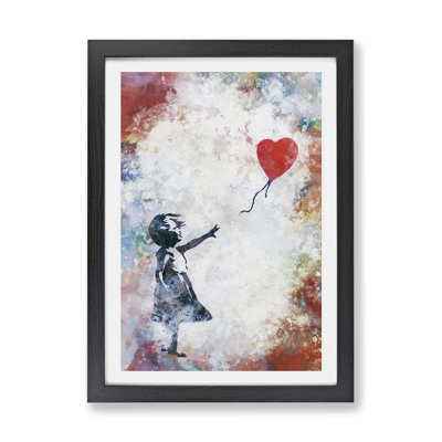 The Girl With A Red Balloon - Single Picture Frame Painting