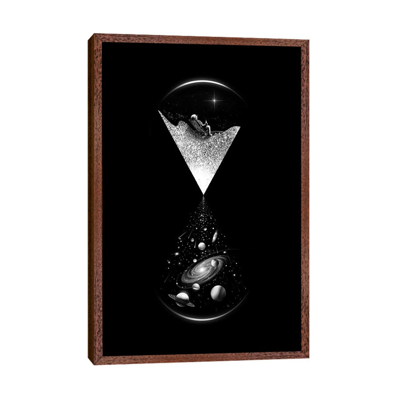 Spacetime 1 Piece Wall Art on Canvas, 66.04cm H x 45.72cm W x 3.81cm D, Classic Brown Wood Framed