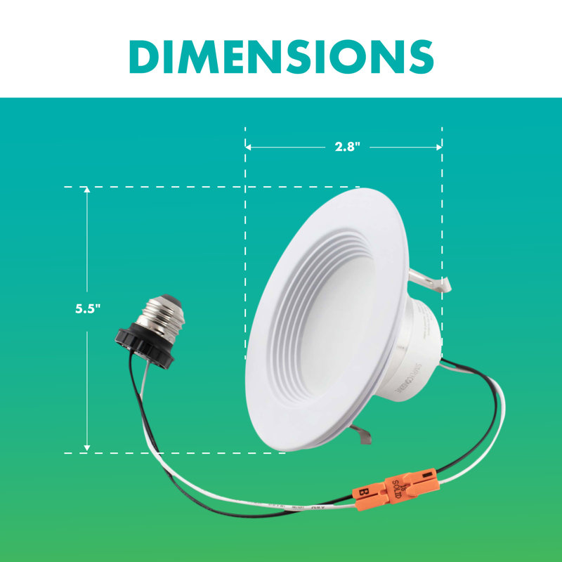 Adjustable White LED Recessed Downlight Retrofit Kit