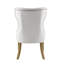 Chaise rembourrée Idalou capitonnée beige et miel rustique-376707618-357335836