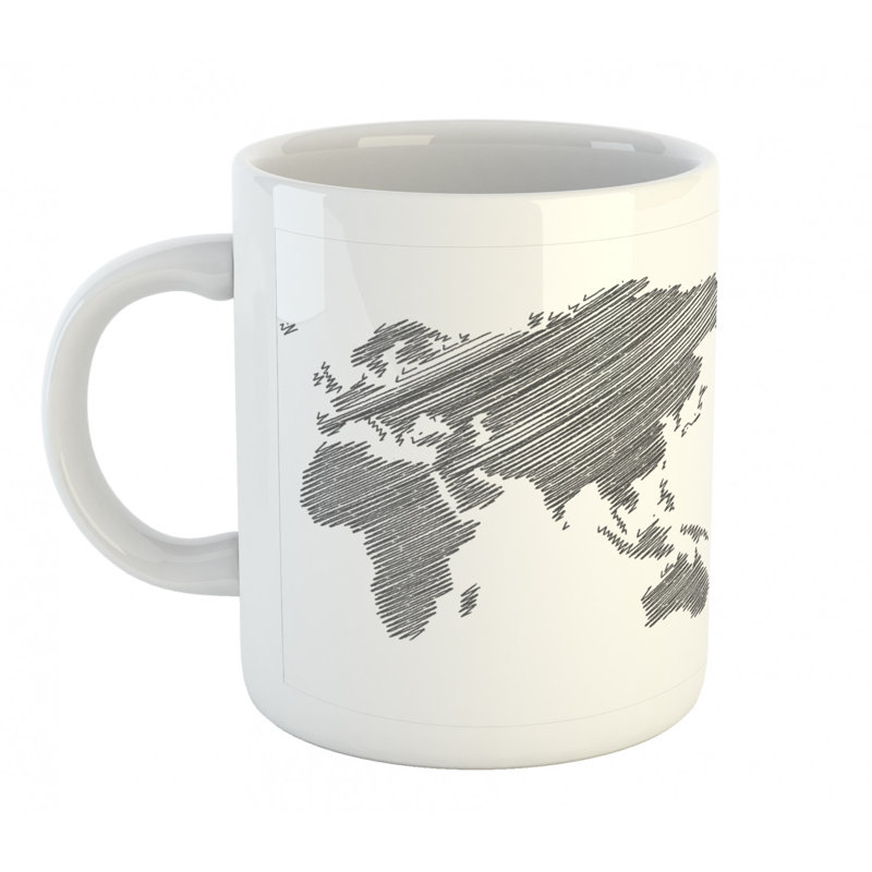 Grande tasse à café world map
