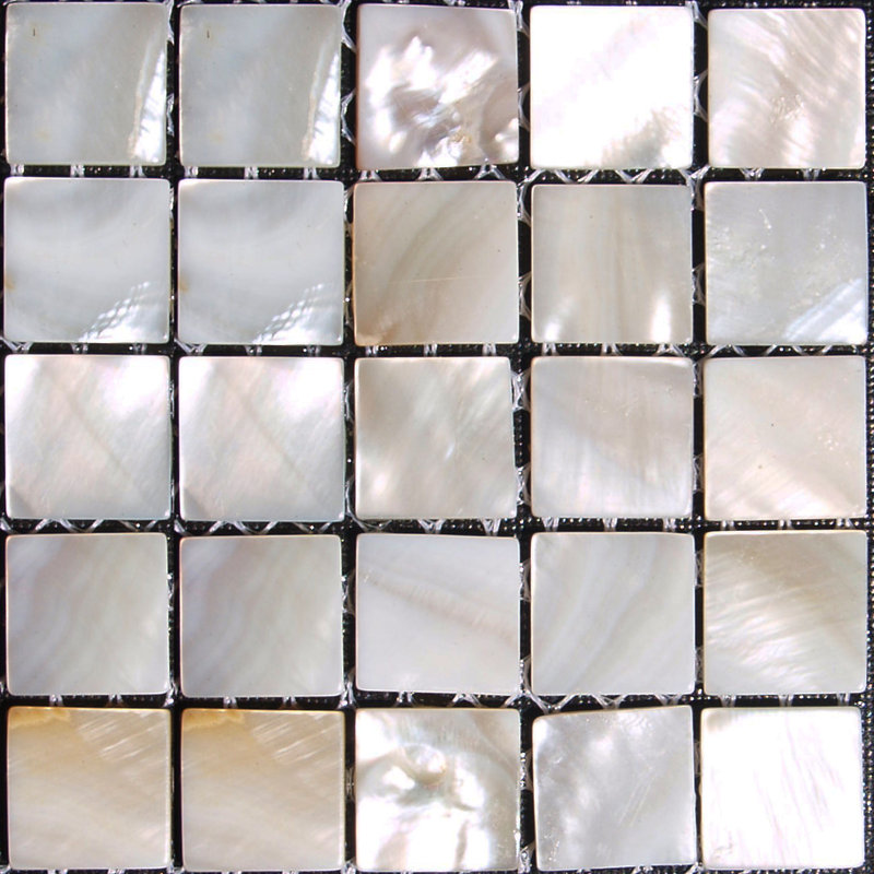 Carreau de mosaïque pour mur et plancher 0,6 po x 0,6 po SeaTile, Naturel