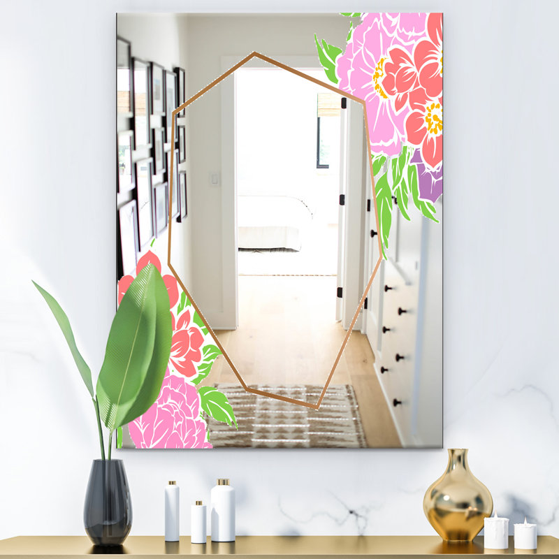 Miroir décoratif efflorescent, H 39,4 po x l 29,5 po