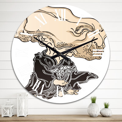Horloge murale rétro Ukiyoe