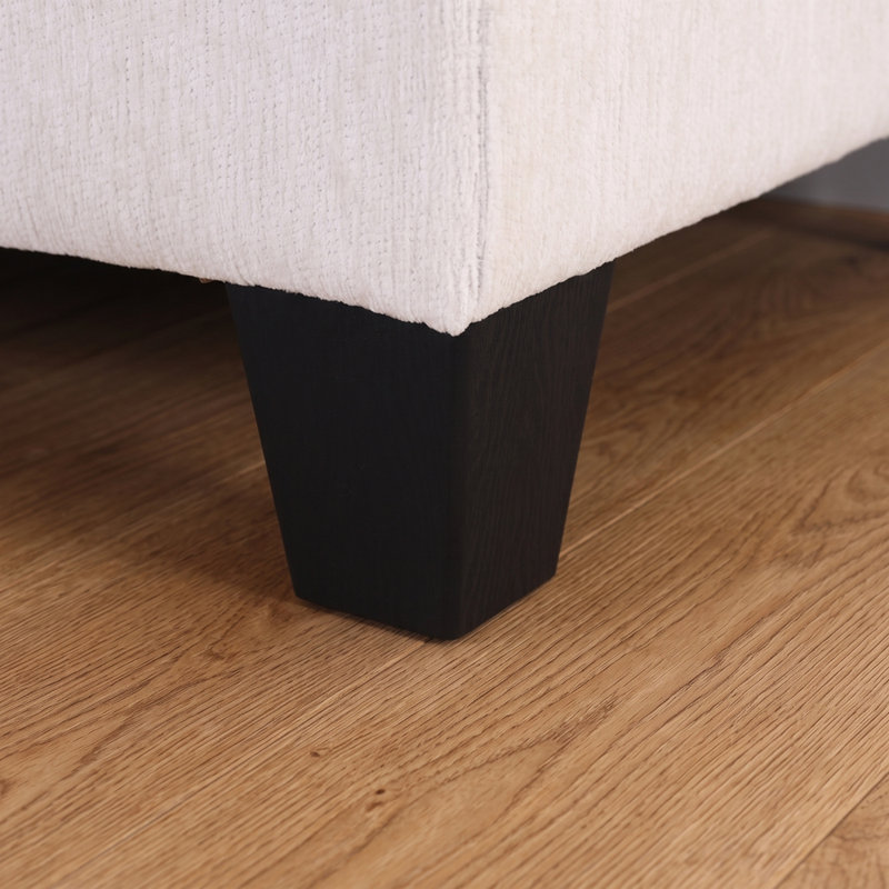 Canapé surdimensionné avec méridienne réversible, Chenille beige