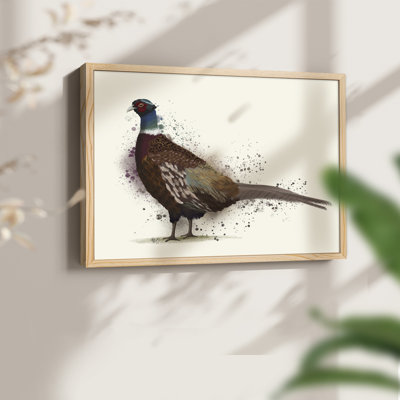 Pheasant Splash 1 -Framed Print - Restickable