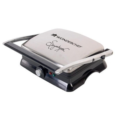 Wonderchef SKT 22 cm Non Stick Electric Grill Sandwich Maker & Panini Press with Lid