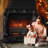 Coshkib Infrared Electric Fireplace Logs, 23" Remote Control, Realistic Pinewood Ember Bed, Thermostat, Timer, 1500W-1400823296
