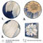 «Elegant White Chrysanthemum On Retro Blue», reproduction sur toile-186246435-186246444