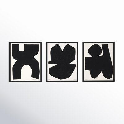 Shauna "Module on White" 3-Piece Painting Set