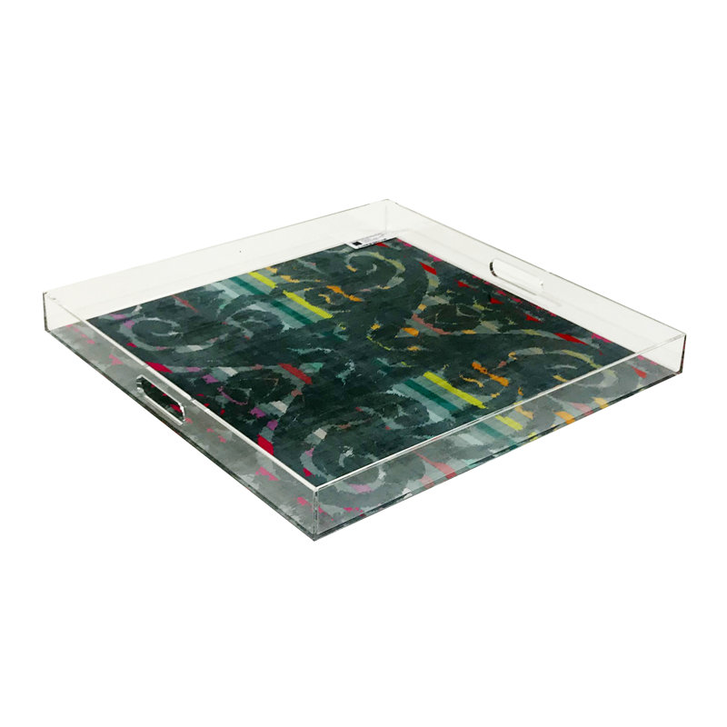 Dapper Acrylic Square Decorative Tray, Sage