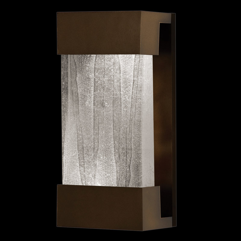 Crystal Bakehouse 2 - Light Outdoor Flush Mount, Clear, Bronze, 24" H x 7" W
