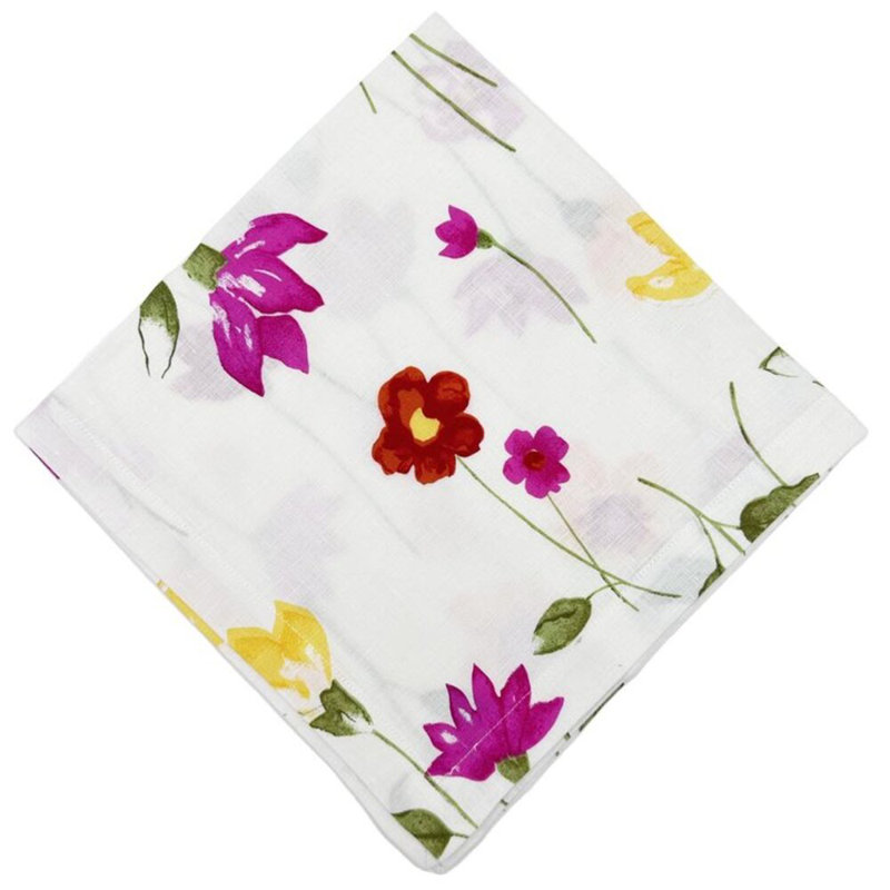 Floral Linen Square Napkins