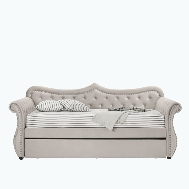 Tuft Linen Daybed with trundle