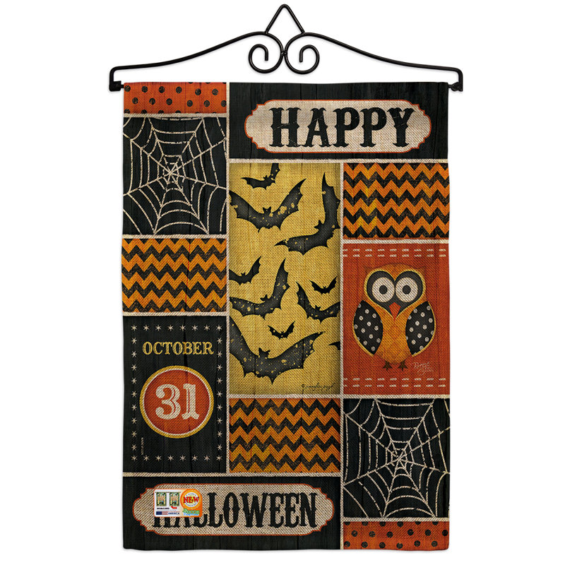 2 côtés en toile jute 13 x 18,5 po drapeau de jardin