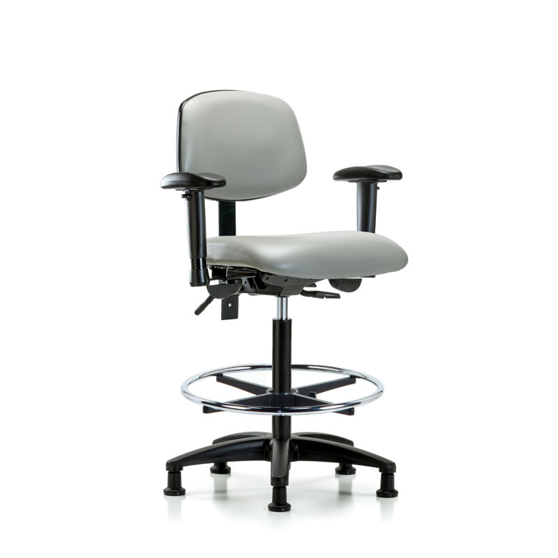 Chaise de dessinateur Noah, Colombe, Patins, Inclus