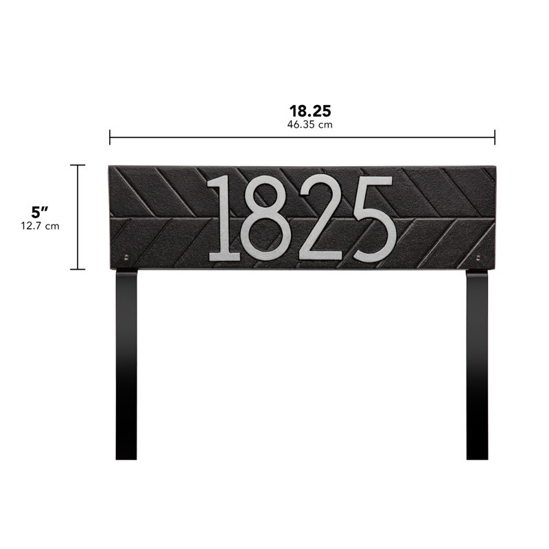 Mid-century Modern Herringbone Lawn, Black/Silver, Yes