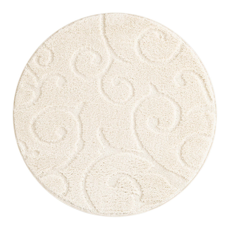 Albers Ivory Area Rug, Ivory, Round 4'1"
