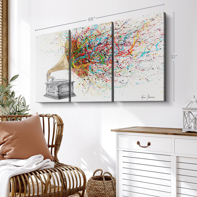 «Turn It Up» sur toile, H 32 po x l 50 po x P 1,25 po