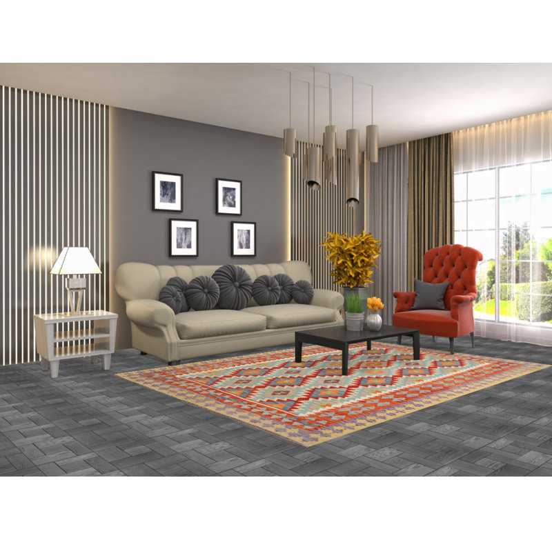 Tapis en laine South Western Kilim 6 x 8