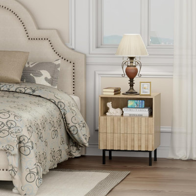 45 cm W Solid Wood Bedside Table