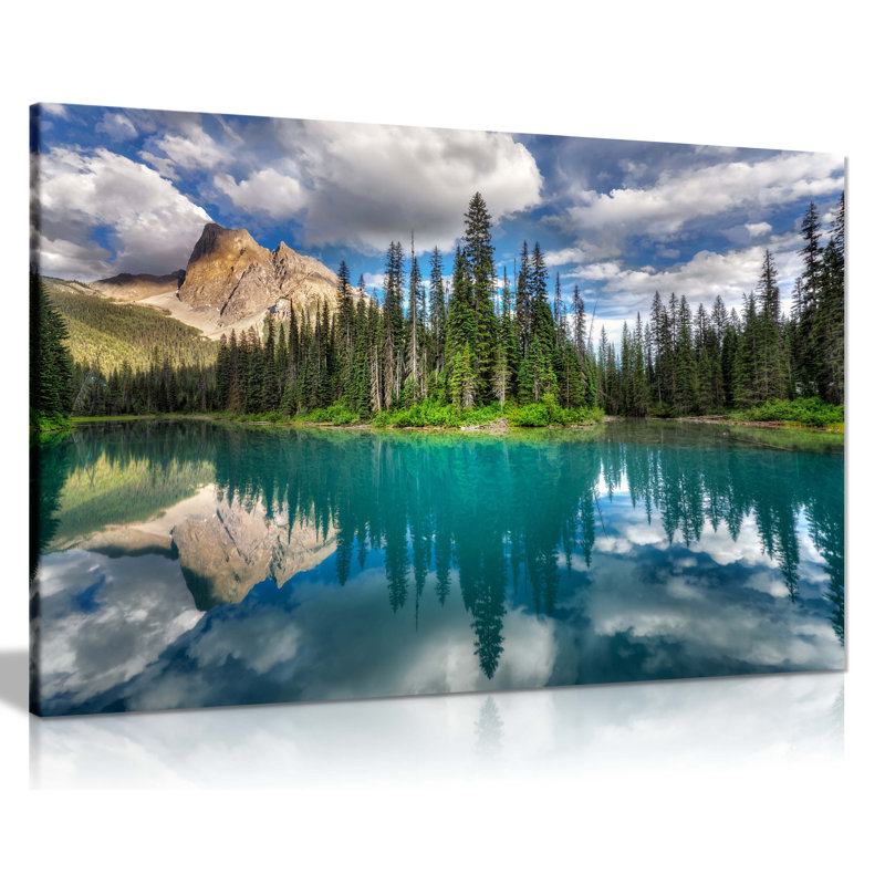 Panther Print Fine Art Prints Yoho National Park Emerald Lake Artistic Framed Canvas Prints, Pictures For Home Walls, Bedroom, Living Room & Bathroom Decor - Wrapped Canvas Art Prints