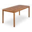 Table de salle à manger d'extérieur Mid-Century scandinave en bois d'acacia 6 personnes avec pieds cylindriques Torven