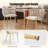 Landreneau Velvet Tufted Woven-Back Dining Armchairs with Gold Metal Legs-695579929