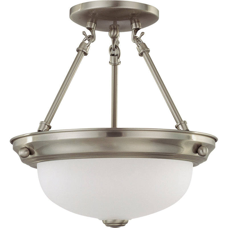 Plafonnier semi-encastré 1 lumière Talib, H 15,5 po x l 15,25 po x p 15,25 po, Non