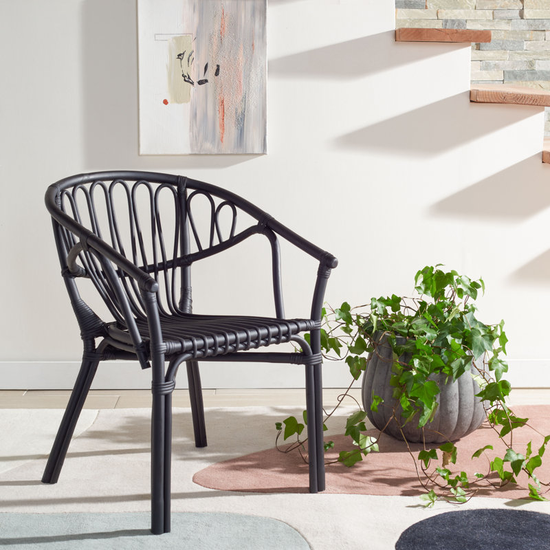 Fauteuil à dossier Brizeth Windsor, Noir