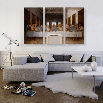 " The Last Supper 1498 " by Leonardo Da Vinci 3 - Pieces Painting Print