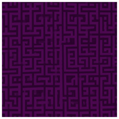 Tapis de bain mauve à motif de labyrinthe