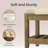 Upholstered End Of Bed Bench, Storage Ottoman With Solid Wood Frame, Window Seat, For Living Room, Bedroom, Brown-1023283454