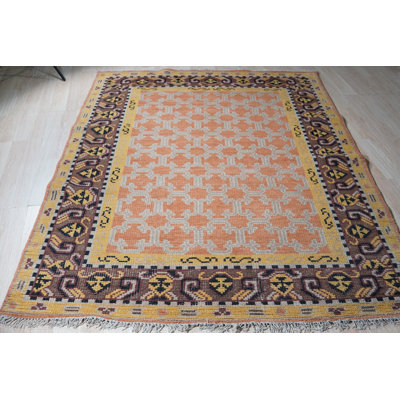 Bingham Oriental Rust Hand Knotted Wool Orange Traditional Area Rug