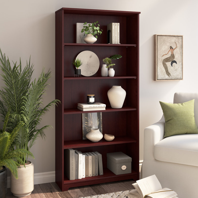 Tall 5 Shelf Bookcase in Harvest Cherry, Harvest Cherry