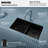 Karran Quartz 32'' X 19-1/2'' 50/50 Double Bowl Composite Undermount Kitchen Sink-49947615