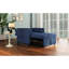 Fauteuil-lit multifonctionnel 3 en 1 - velours bleu encre, assortiment de cadres au design confortable